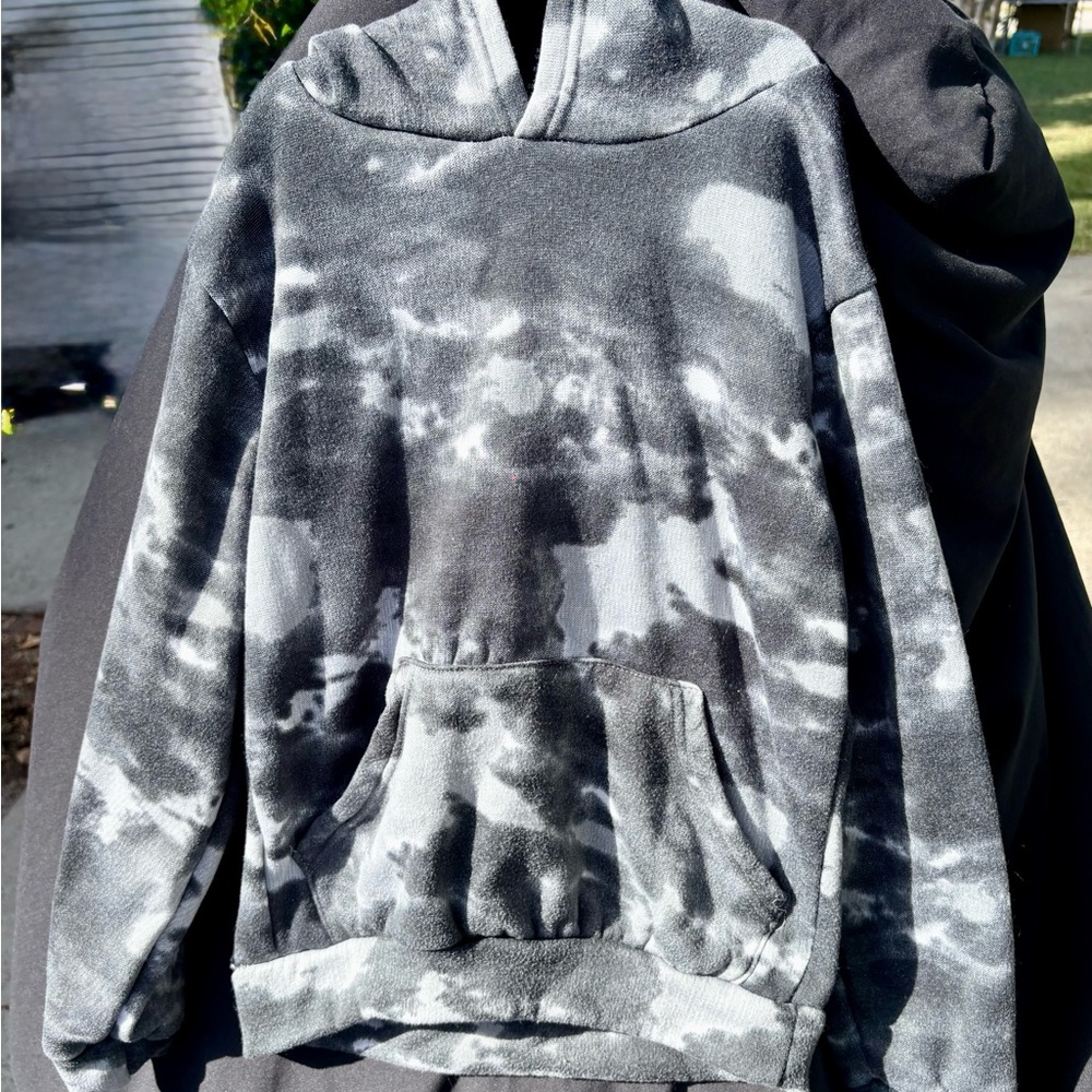 Kids Charcoal Tie-Dye Hoodie